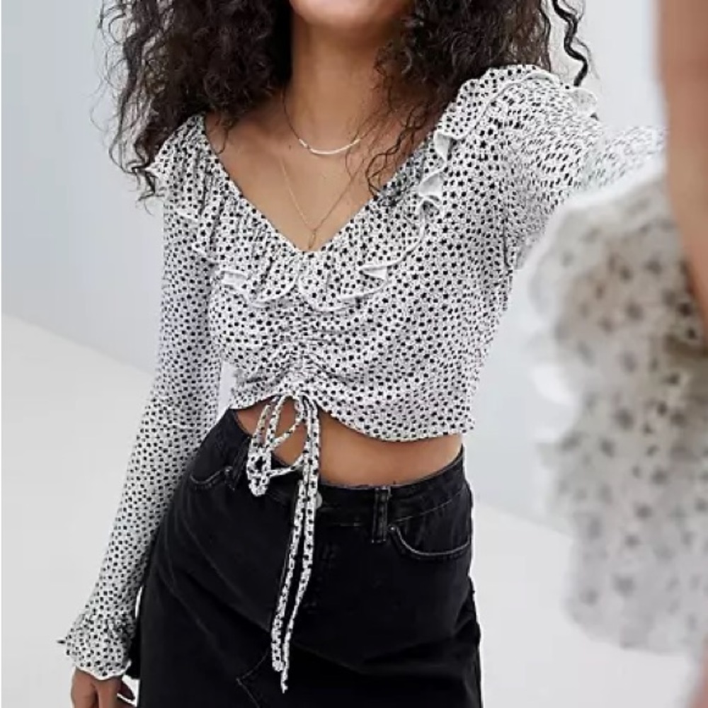 ASOS crop tea blouse